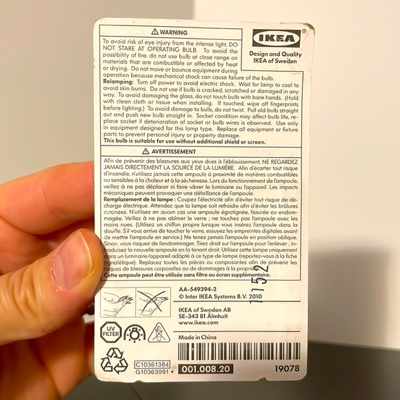 New Sealed IKEA G9 Lamps HALOGEN 2 Pin Bulbs - 230 lm 25 Watt -- AA-549394-2 - Picture 2 of 3